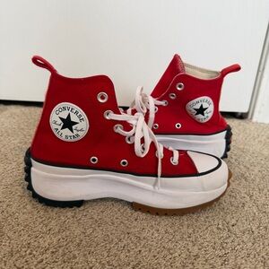 Converse Run Star Hike Platform Sneakers Red